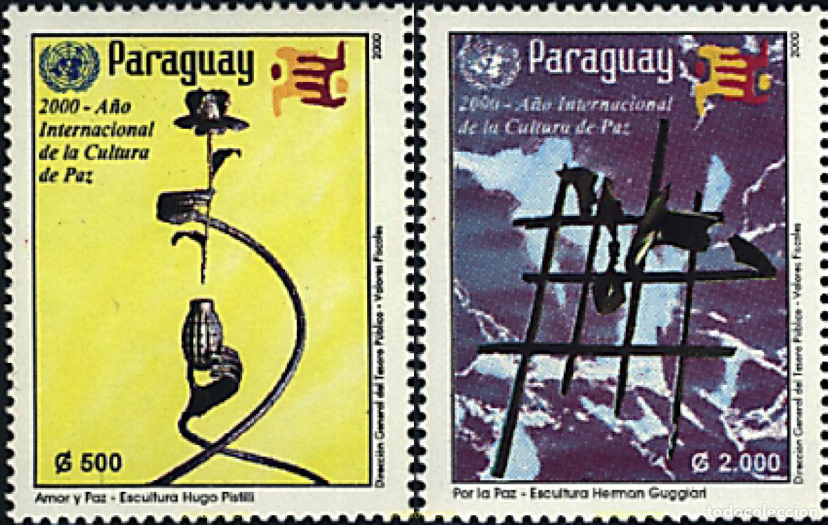 Sellos: 94225 MNH PARAGUAY 2000 A&Ntilde;O INTERNACIONAL DE LA CULTURA Y DE LA PAZ
