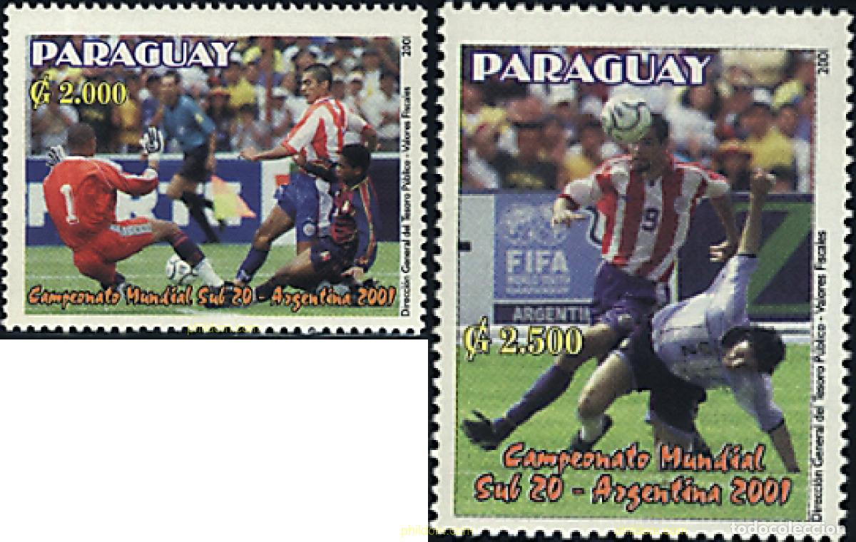 Sellos: 80805 MNH PARAGUAY 2001 CAMPEONATO MUNDIAL SUB-20 DE FUTBOL
