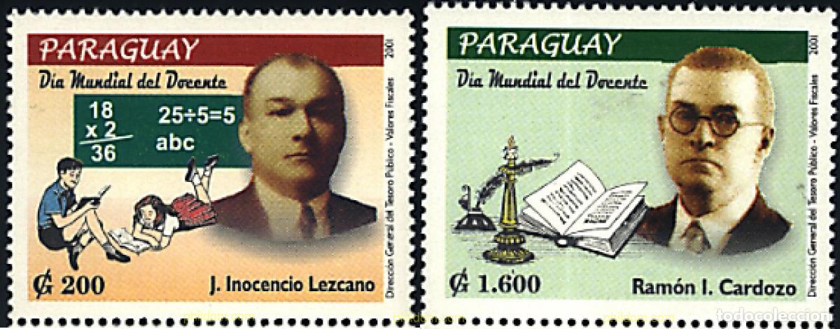 Sellos: 81378 MNH PARAGUAY 2001 DIA MUNDIAL DEL DOCENTE