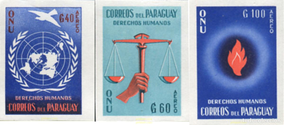 Sellos: 350836 MNH PARAGUAY 1960 DECLARACION UNIVERSAL DE LOS DERECHOS HUMANOS