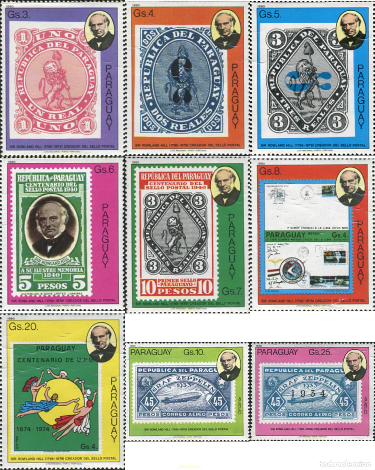 Sellos: 350624 MNH PARAGUAY 1980 10 ANIVERSARIO DE ROWLAND HILL