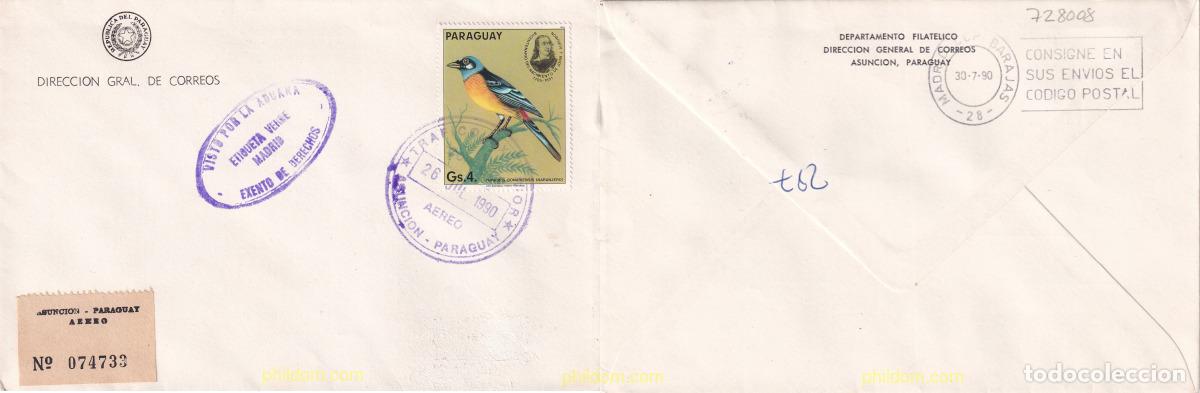 Sellos: 728008 USED PARAGUAY 1985 BICENTENARIO DEL NACIMIENTO DEL ORNITOLOGO J.J. AUDUBON