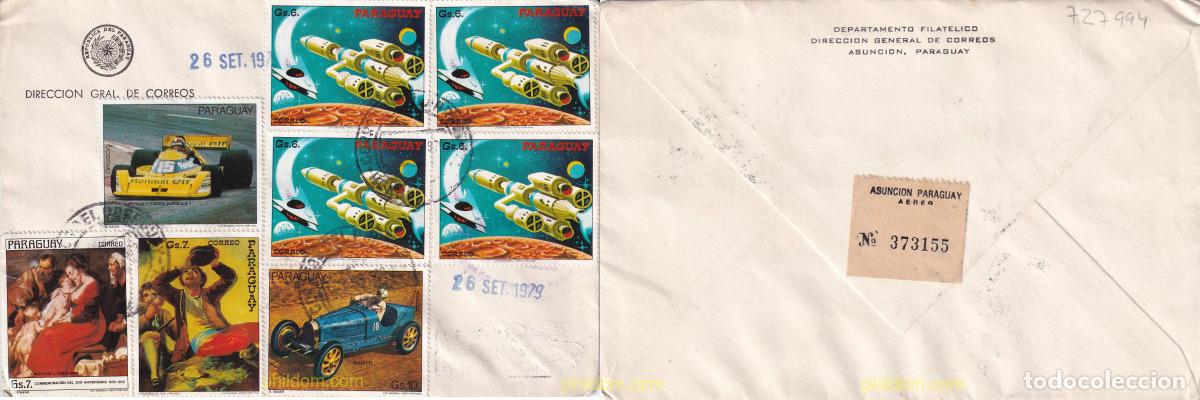 Sellos: 727994 USED PARAGUAY 1978 COCHES DE CARRERAS
