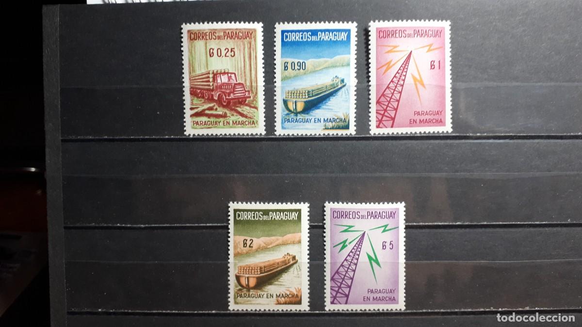 Sellos: PARAGUAY. A&Ntilde;O 1961. **. YVERT 593/7