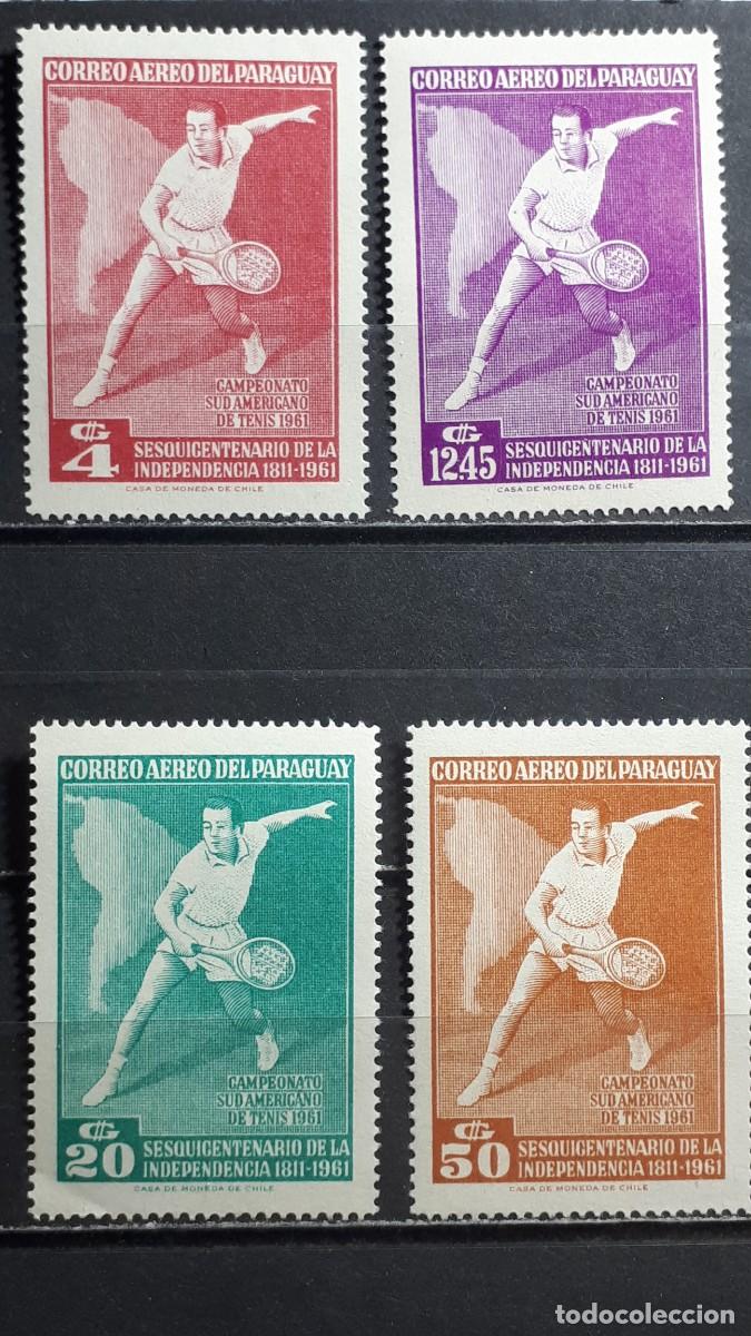 Sellos: PARAGUAY. A&Ntilde;O 1961. **. YVERT A&eacute;reo 305/8