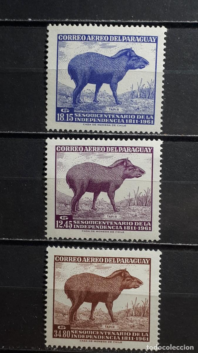 Sellos: PARAGUAY. A&Ntilde;O 1961. **. YVERT A&eacute;reo 289/91