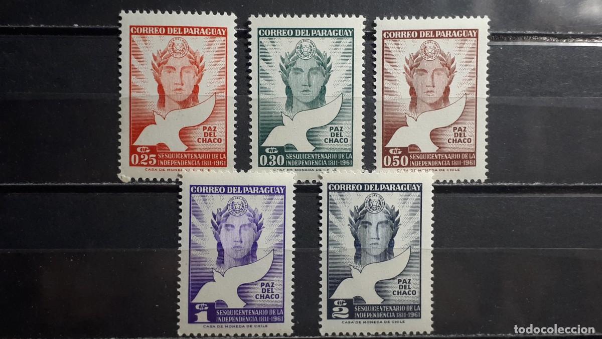 Sellos: PARAGUAY. A&Ntilde;O 1961. **. YVERT 605/9