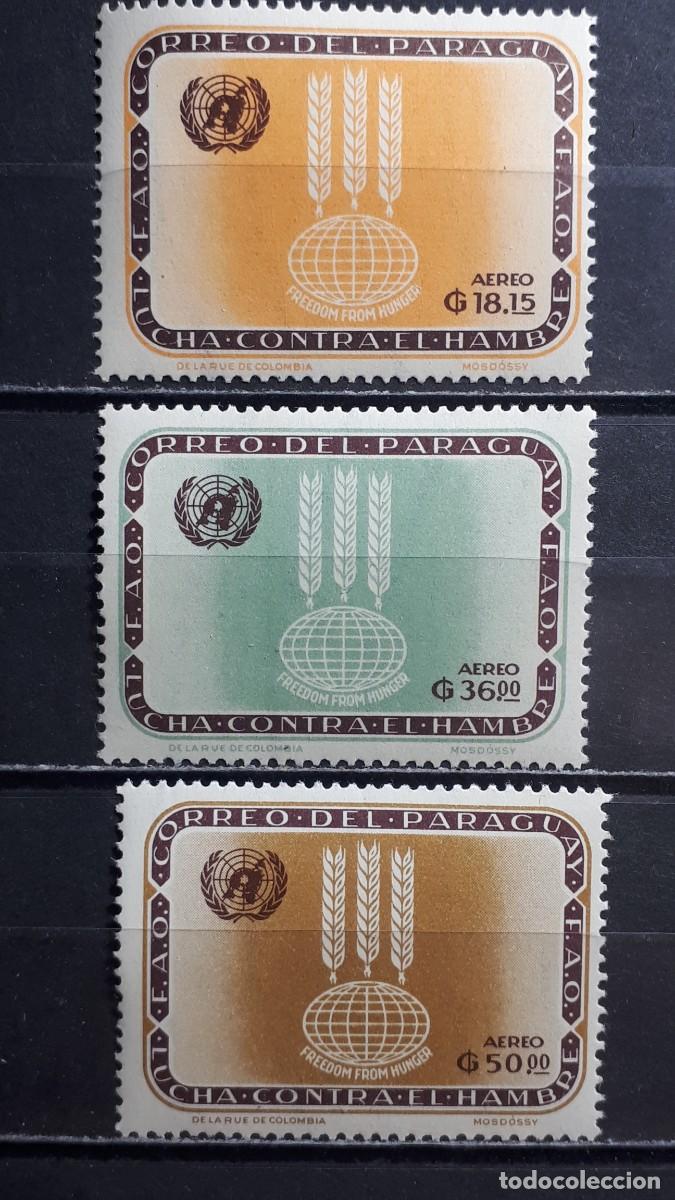 Sellos: PARAGUAY. A&Ntilde;O 1963. **. YVERT A&eacute;reo 361/3