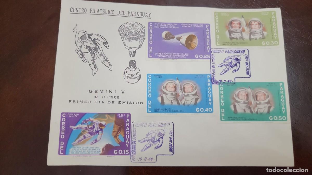 Sellos: TS) 1966 PARAGUAY, FDC,WITH SPACE TRAVEL DIFFERENT COLORS AND IMPERFORATE,XF.
