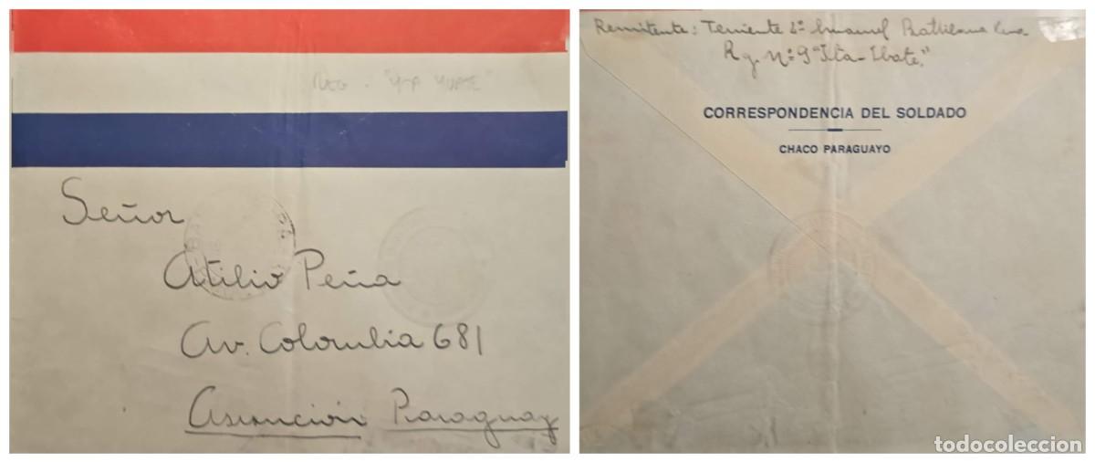 Sellos: O) 1932 - 1935 circa PARAGUAY, MILITARY CORRESPONDENCE FROM A SOLDIER IN THE PARAGUAYAN CHACO; PARAG