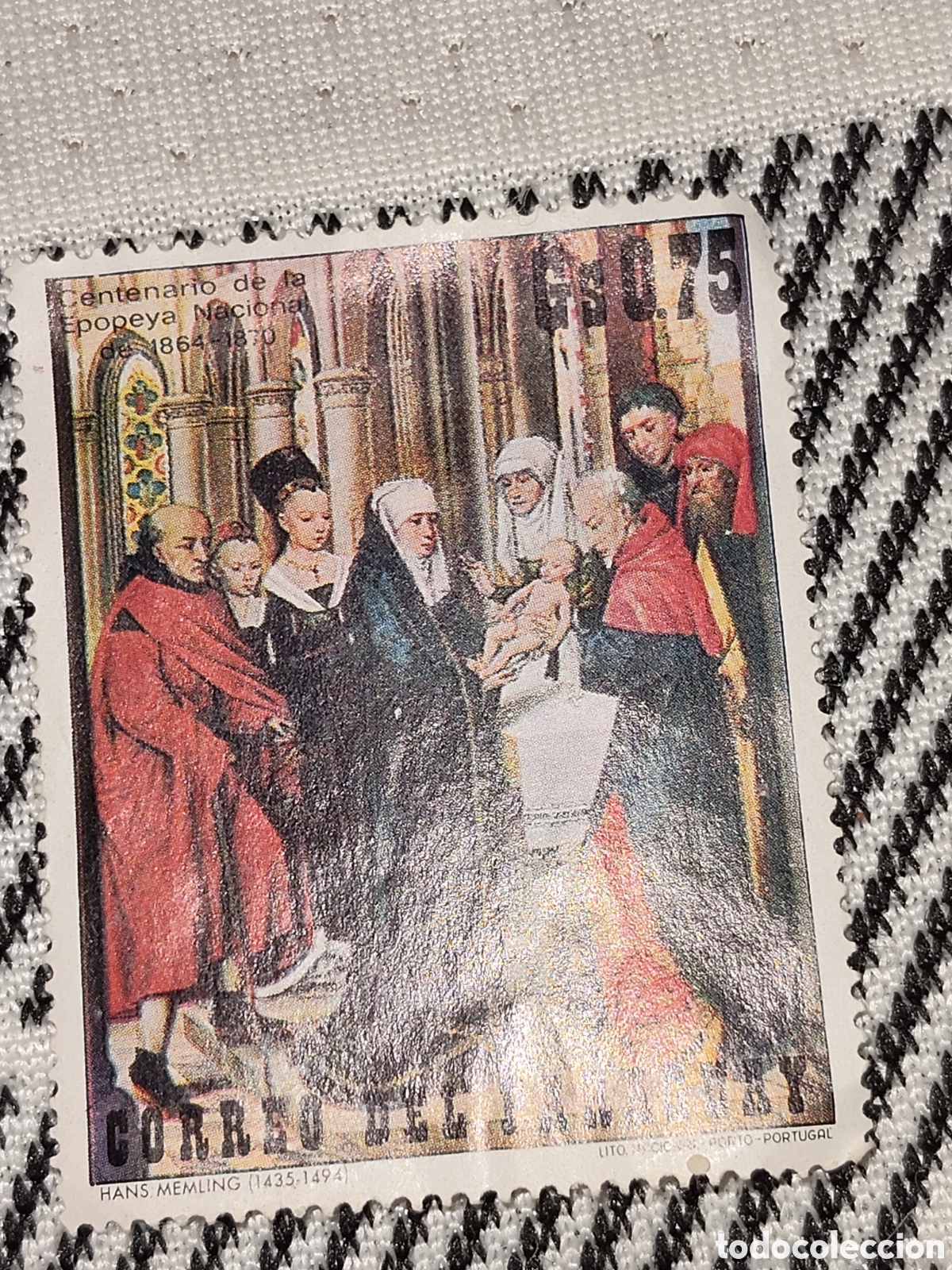Sellos: Sello de Paraguay la presentaci&oacute;n en el templo del pintor flamenco Hans Memling 1960