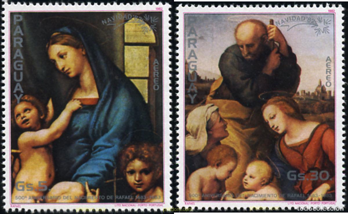 Sellos: 310800 MNH PARAGUAY 1982 NAVIDAD - 500 ANIVERSARIO DEL NACIMIENTO DE RAFAEL