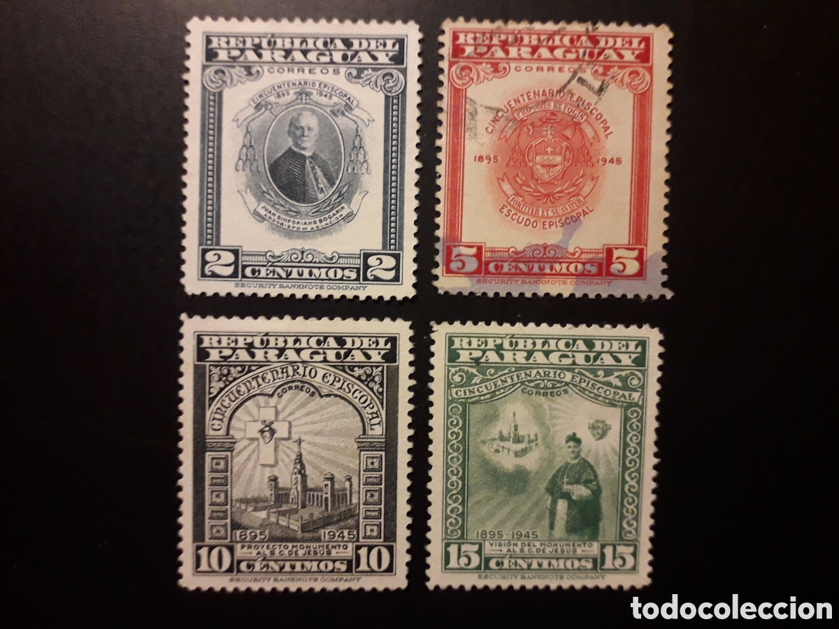 Sellos: PARAGUAY YVERT 469/72 SERIE COMPLETA USADA 1947 50&deg; ARZOBISPADO DE ASUNCI&Oacute;N PEDIDO M&Iacute;NIMO 3&euro;