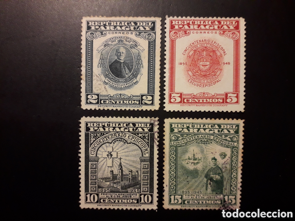 Sellos: PARAGUAY YVERT 469/72 SERIE COMPLETA USADA 1947 50&deg; ARZOBISPADO DE ASUNCI&Oacute;N PEDIDO M&Iacute;NIMO 3&euro;