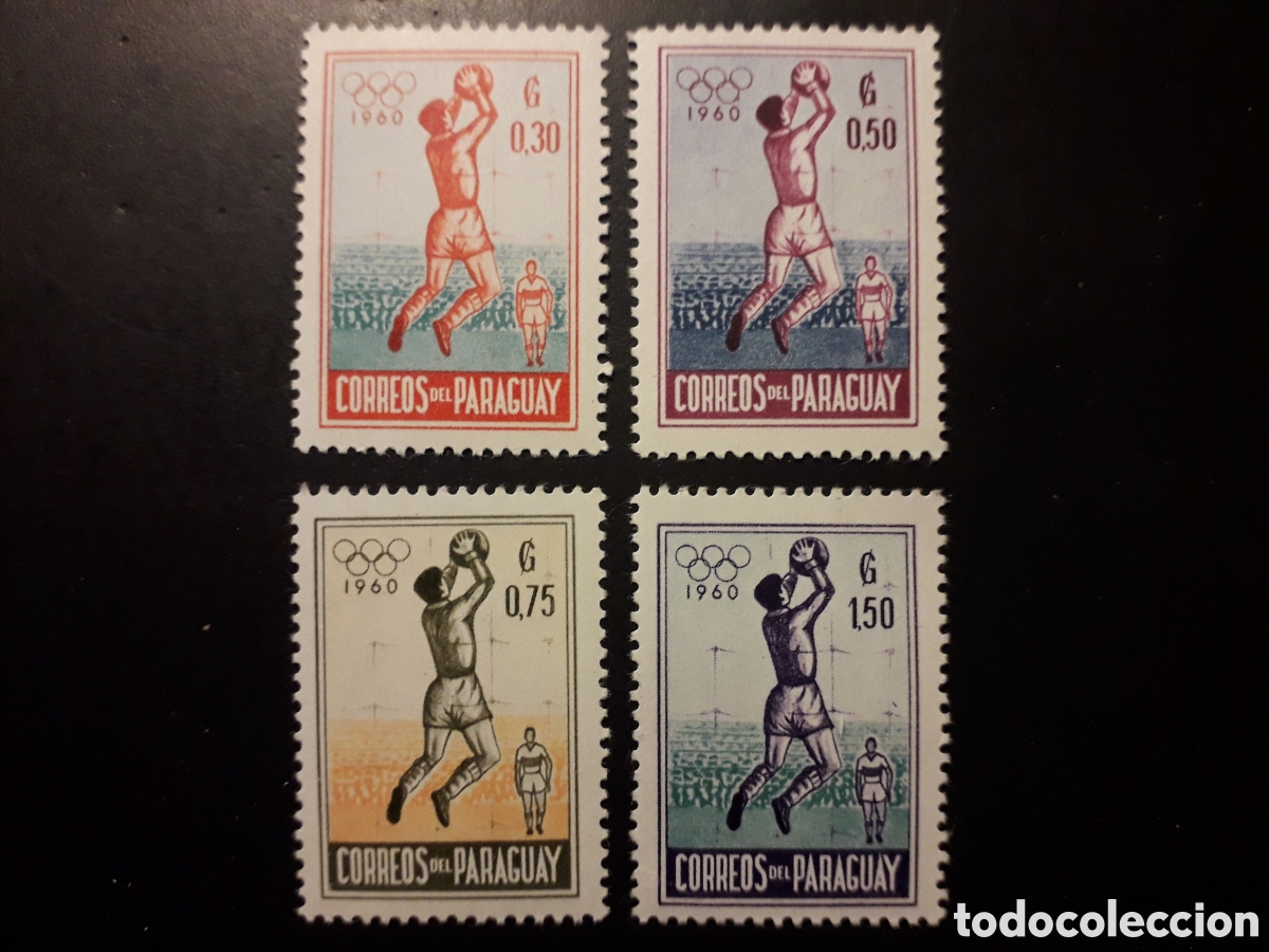 Sellos: PARAGUAY YVERT 593/7 SERIE CTA NUEVA *** 196O DEPORTES F&Uacute;TBOL OLIMPIADA ROMA PEDIDO M&Iacute;NIMO 3&euro;