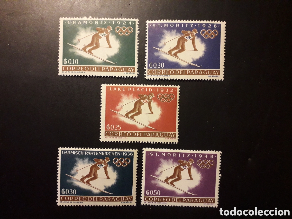 Sellos: PARAGUAY YVERT 719/23 SERIE CTA NUEVA CON CHARNELA 1963 DEPORTES, ESQU&Iacute; PEDIDO M&Iacute;NIMO 3&euro;