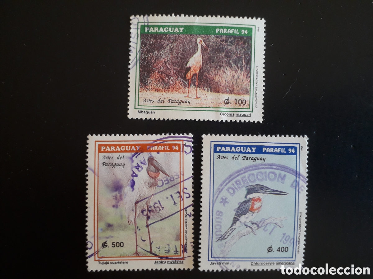 Sellos: PARAGUAY YVERT 2664/7 SIN EL 2665 SERIE CORTA USADA 1994 FAUNA AVES PEDIDO M&Iacute;NIMO 3&euro;