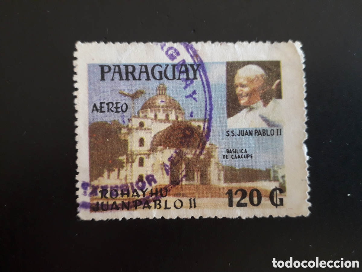 Sellos: PARAGUAY YVERT 1081 SELLO SUELTO USADO 1988 PAPA JUAN PABLO II PEDIDO M&Iacute;NIMO 3&euro;