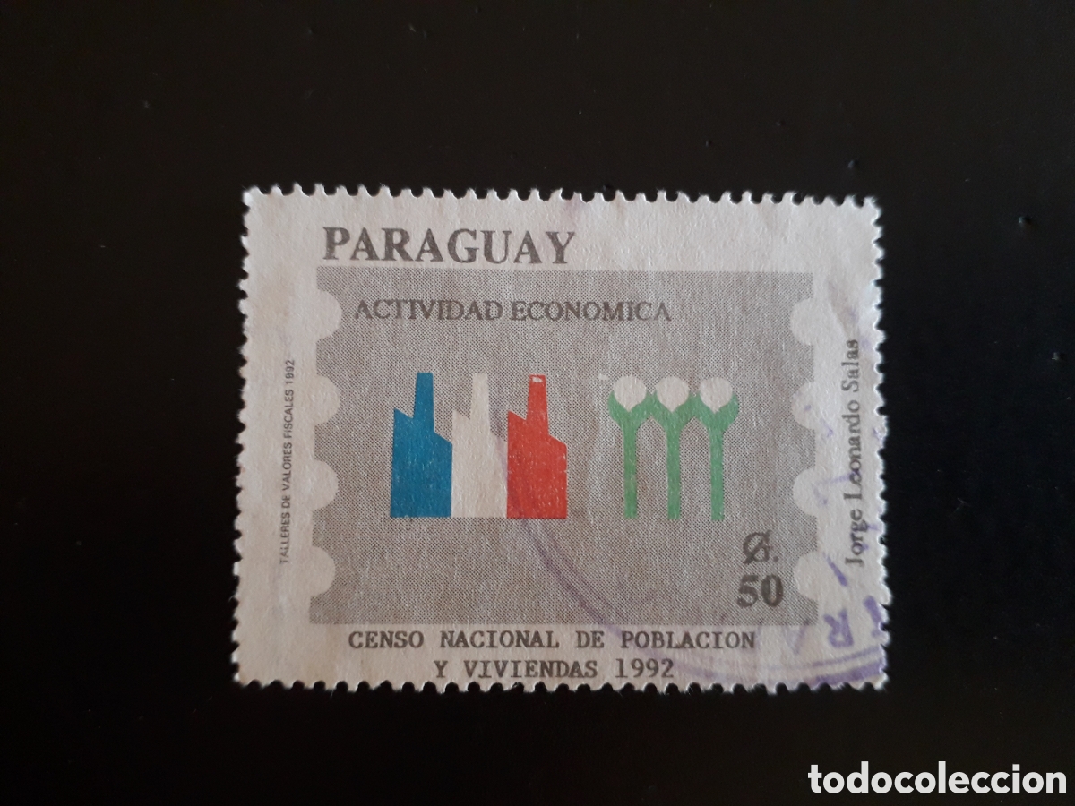 Sellos: PARAGUAY YVERT 2576 SELLO SUELTO USADO 1992 CENSO NACIONAL PEDIDO M&Iacute;NIMO 3&euro;