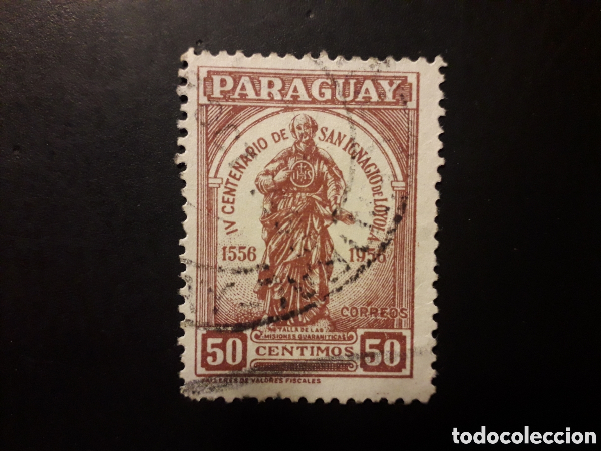 Sellos: PARAGUAY YVERT 545 SELLO SUELTO USADO 1958 SAN IGNACIO DE LOYOLA PEDIDO M&Iacute;NIMO 3&euro;