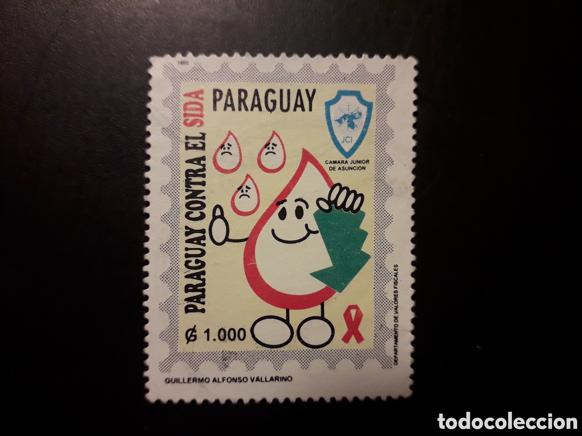 Sellos: PARAGUAY YVERT 2682 SELLO SUELTO USADO 1995 LUCHA CONTRA EL SIDA, MEDICINA PEDIDO M&Iacute;NIMO 3&euro;