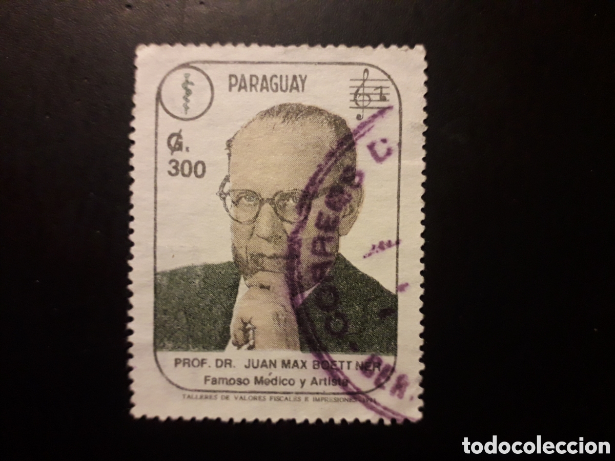 Sellos: PARAGUAY YVERT 2532 SELLO SUELTO USADO 1991 MEDICINA DR JUAN MAX BOETTNER PEDIDO M&Iacute;NIMO 3&euro;