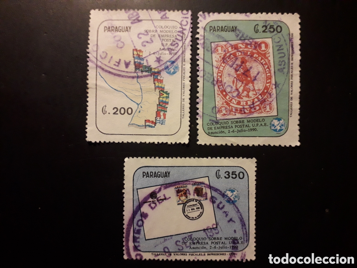 Sellos: PARAGUAY YVERT 2508/10 SERIE COMPLETA USADA 1990 SELLOS SOBRE SELLOS, UPAE PEDIDO M&Iacute;NIMO 3&euro;