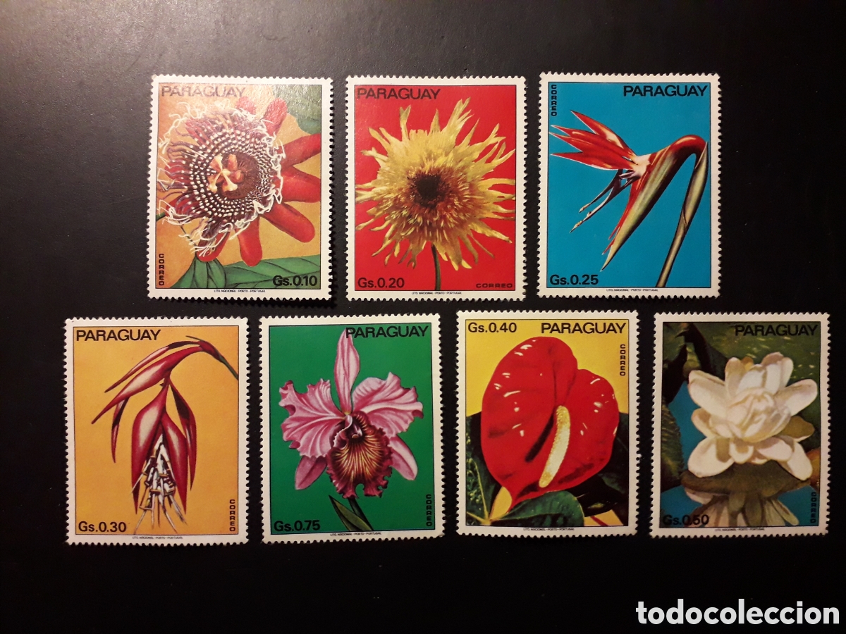 Sellos: PARAGUAY YVERT 1346/52 SERIE COMPLETA SIN GOMA 1972 FLORA FLORES PEDIDO M&Iacute;NIMO 3&euro;
