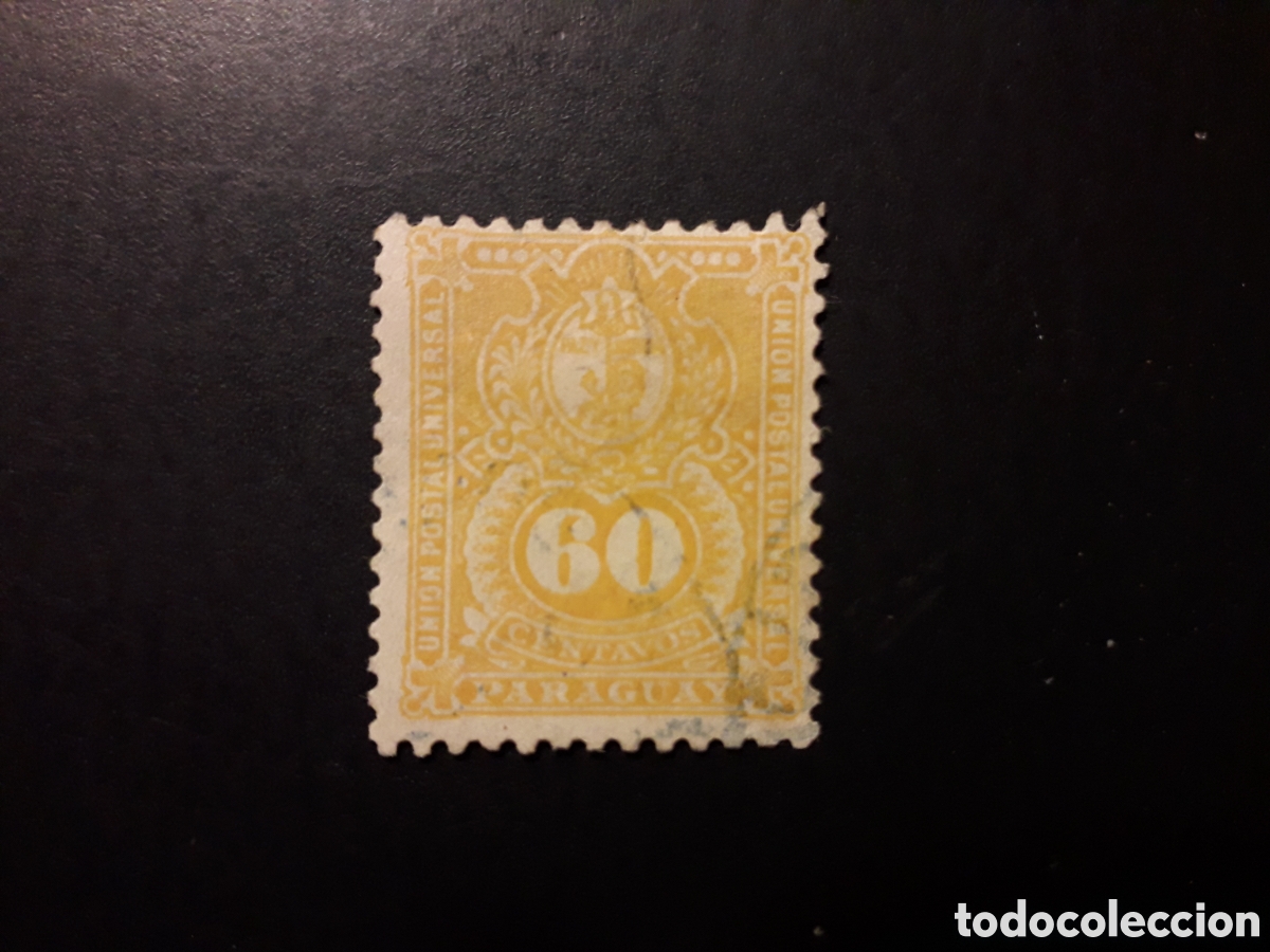 Sellos: PARAGUAY YVERT 38 SELLO SUELTO USADO 1892 NUMERALES PEDIDO M&Iacute;NIMO 3&euro;