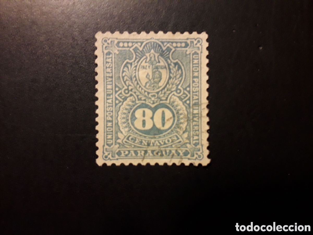Sellos: PARAGUAY YVERT 39 SELLO SUELTO USADO 1892 NUMERALES PEDIDO M&Iacute;NIMO 3&euro;