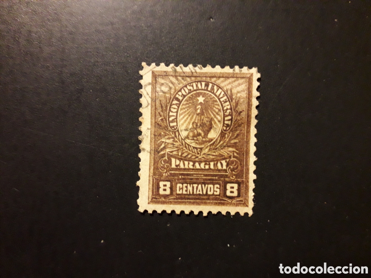 Sellos: PARAGUAY YVERT 52 SELLO SUELTO USADO 1900-01 ESCUDOS PEDIDO M&Iacute;NIMO 3&euro;