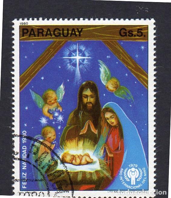 Sellos: Paraguay. Navidad 1980 y A&ntilde;o Internacional de loas ni&ntilde;os . YT-1772. Usado