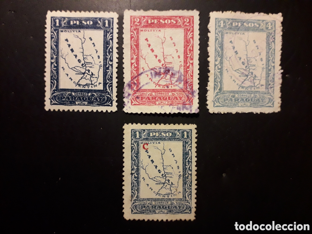 Sellos: PARAGUAY YVERT 245/8 SERIE COMPLETA USADA 1924 MAPAS PEDIDO M&Iacute;NIMO 3&euro;