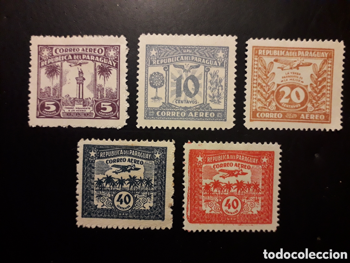 Sellos: PARAGUAY YVERT A 72/75A SERIE COMPLETA SIN GOMA 1935-36 AVIONES PEDIDO M&Iacute;NIMO 3&euro;