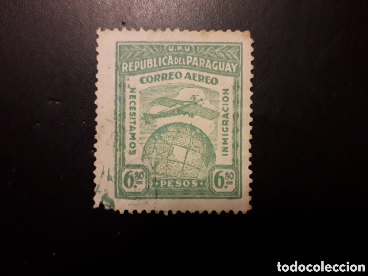 Sellos: PARAGUAY YVERT A 24 SELLO SUELTO USADO 1930 AVIONES PEDIDO M&Iacute;NIMO 3&euro;