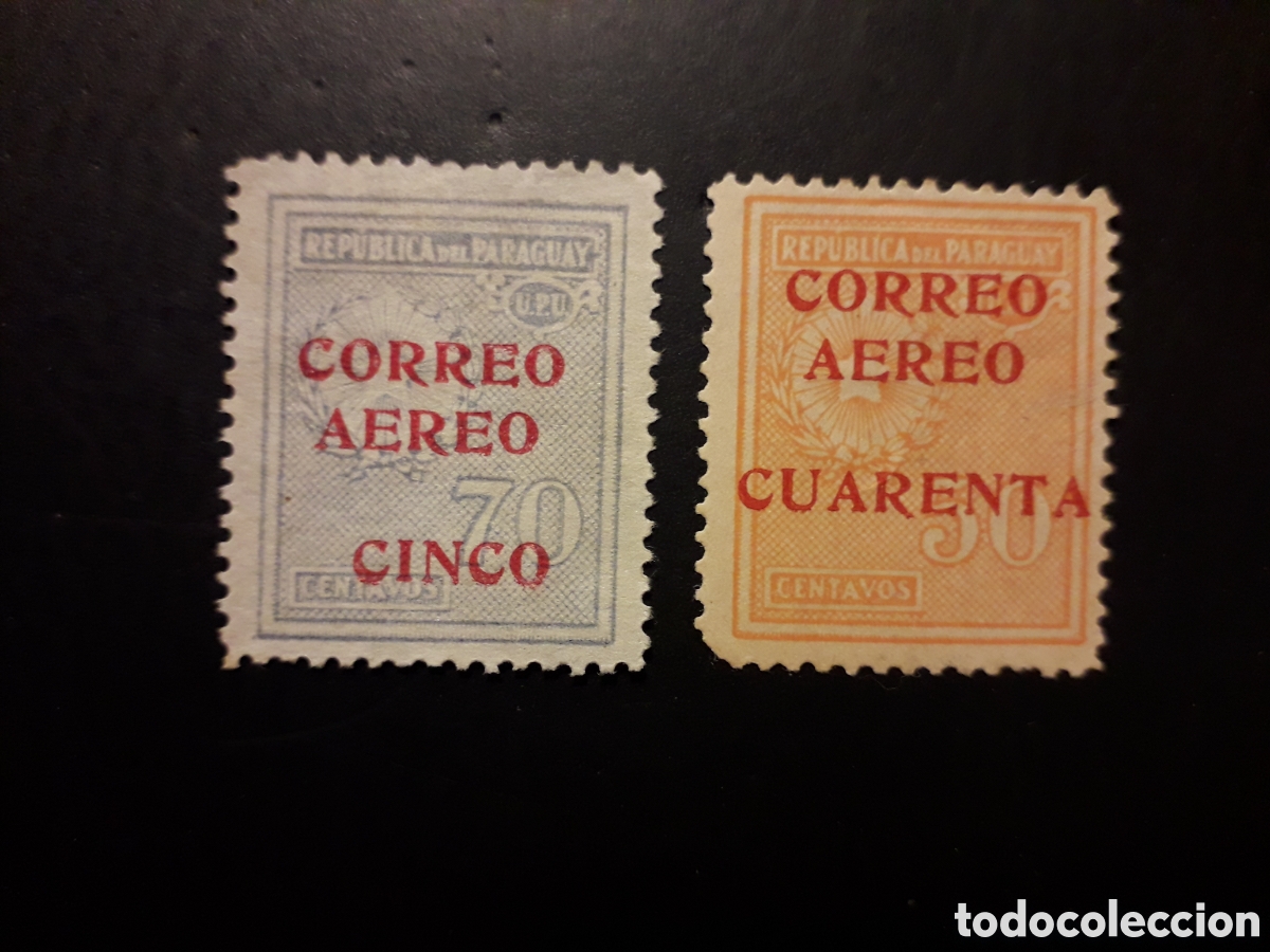 Sellos: PARAGUAY YVERT A 30 Y A 32 SIN GOMA 1930 SOBRECARGADOS PEDIDO M&Iacute;NIMO 3&euro;