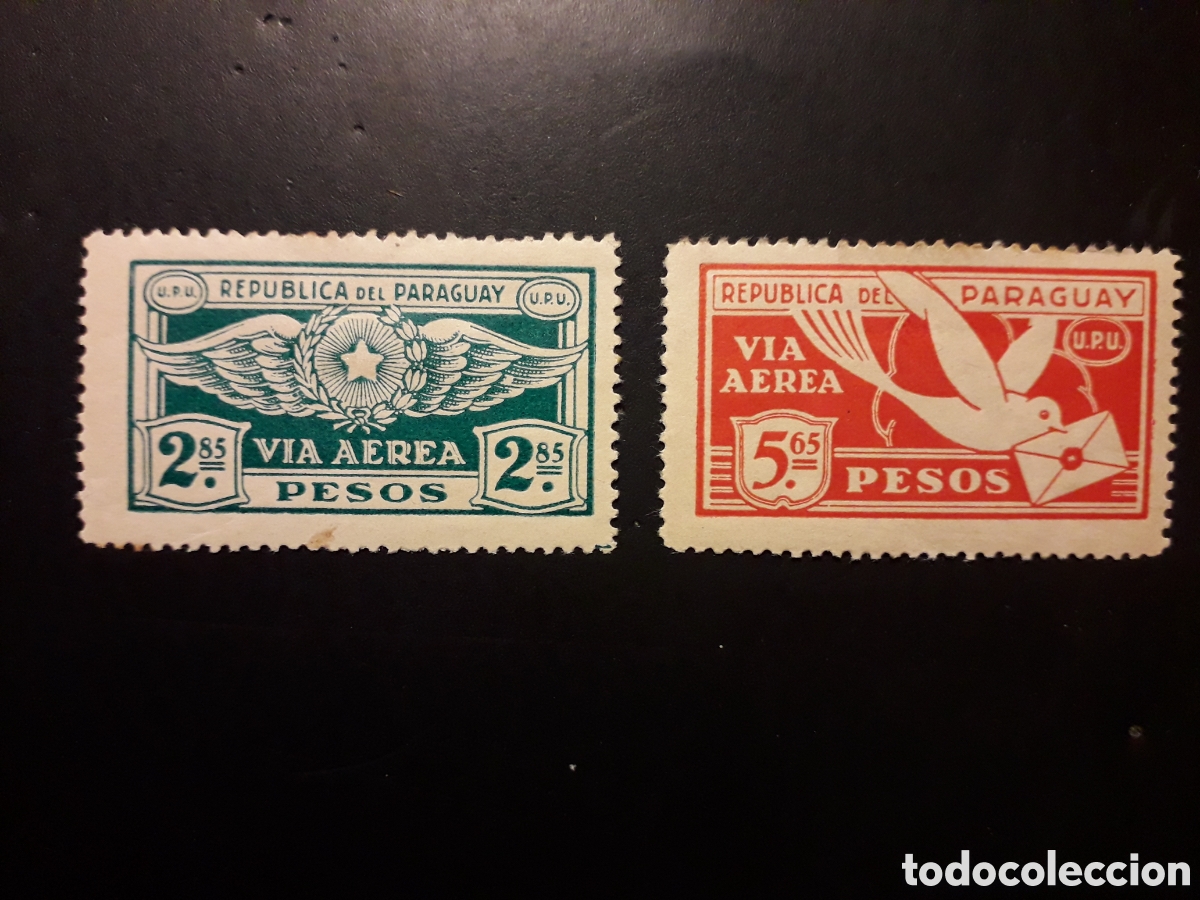Sellos: PARAGUAY YVERT A 36/7 SIN A 38 SELLO SUELTO SIN GOMA 1931 PALOMA, PEDIDO M&Iacute;NIMO 3&euro;