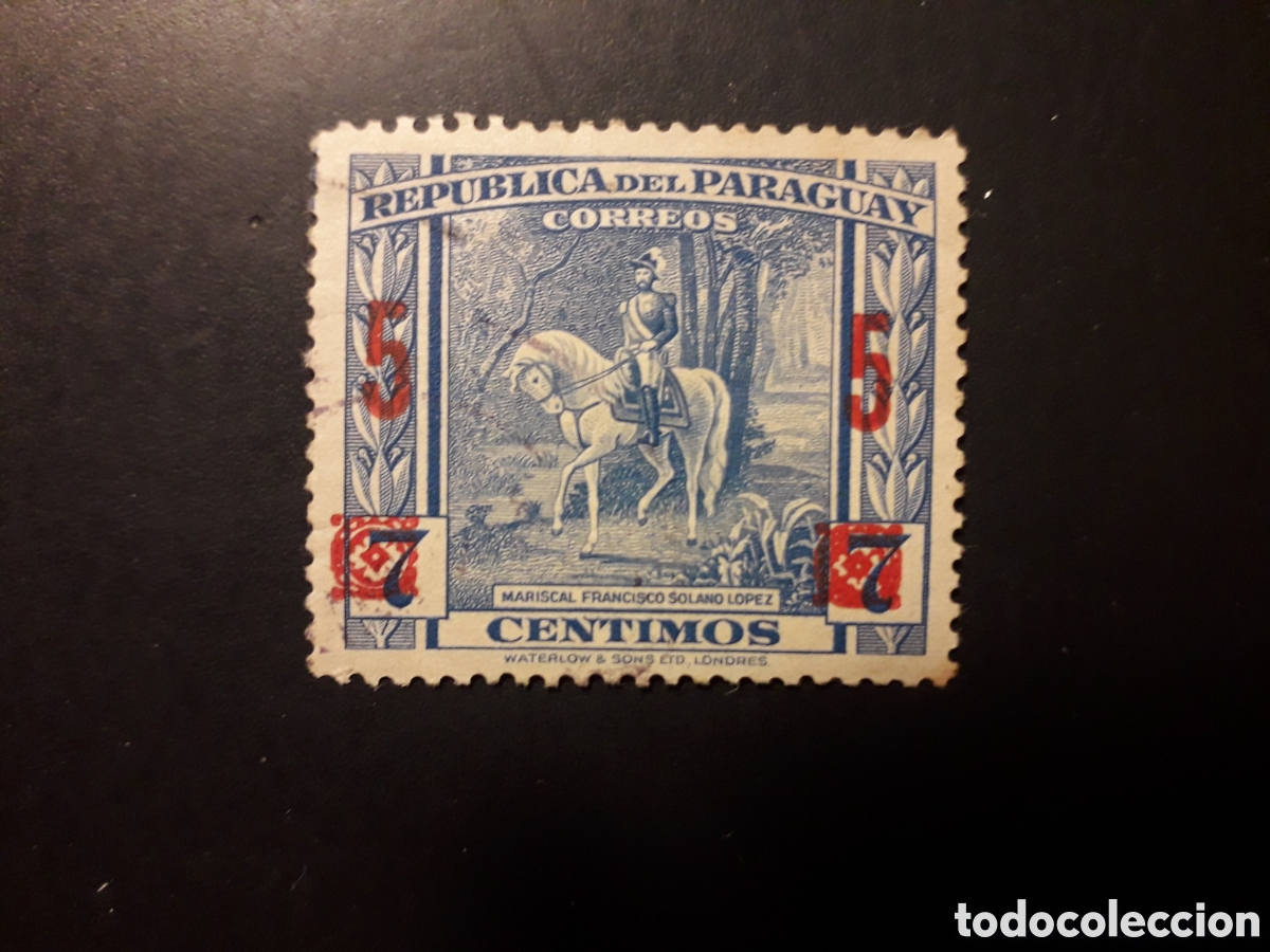 Sellos: PARAGUAY YVERT 444 SERIE COMPLETA USADA 1945 SOBRECARGADO PEDIDO M&Iacute;NIMO 3&euro;