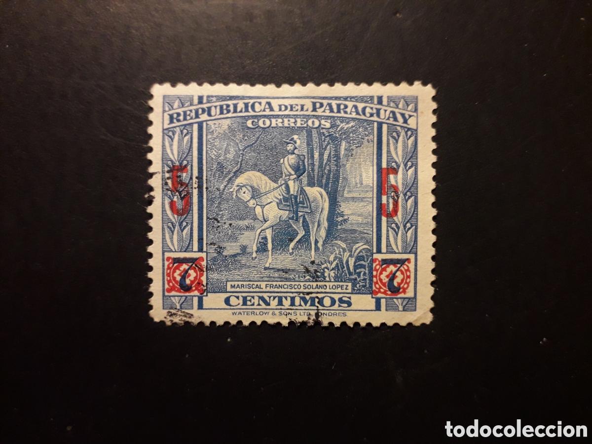 Sellos: PARAGUAY YVERT 444 SERIE COMPLETA USADA 1945 SOBRECARGADO PEDIDO M&Iacute;NIMO 3&euro;
