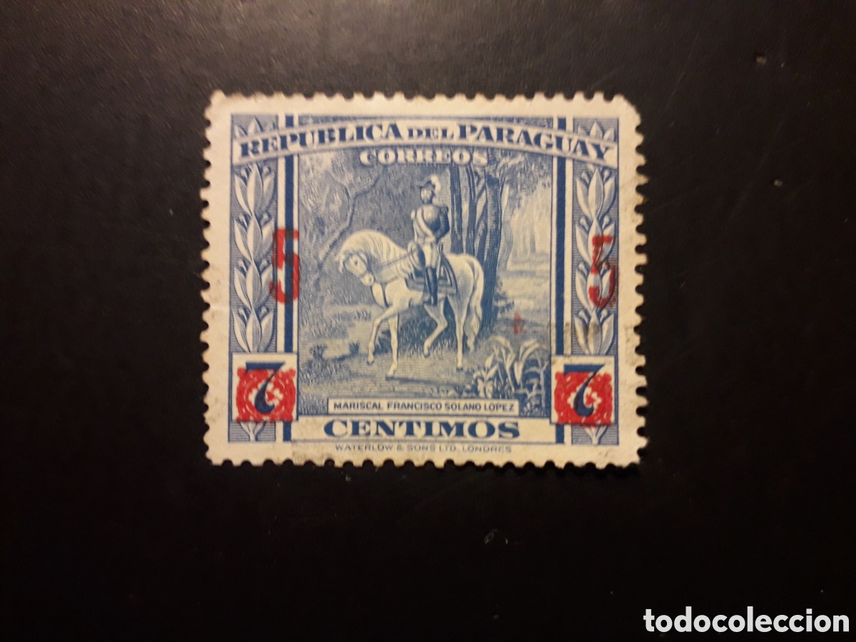 Sellos: PARAGUAY YVERT 444 SERIE COMPLETA USADA 1945 SOBRECARGADO PEDIDO M&Iacute;NIMO 3&euro;