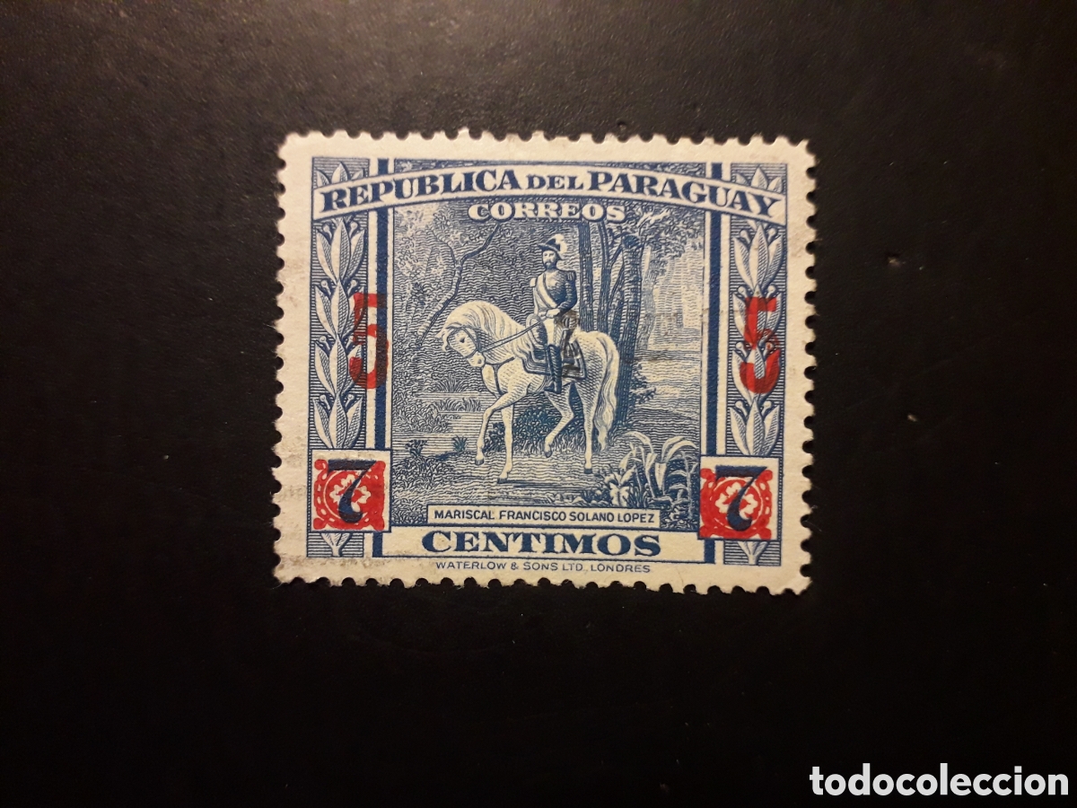 Sellos: PARAGUAY YVERT 444 SERIE COMPLETA USADA 1945 SOBRECARGADO PEDIDO M&Iacute;NIMO 3&euro;