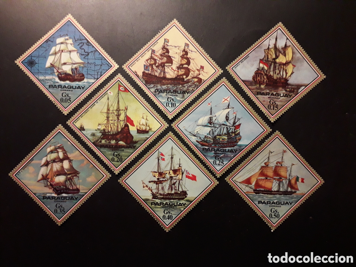 Sellos: PARAGUAY YVERT 1388/95 SERIE COMPLETA NUEVA *** 1974 BARCOS PEDIDO M&Iacute;NIMO 3&euro;