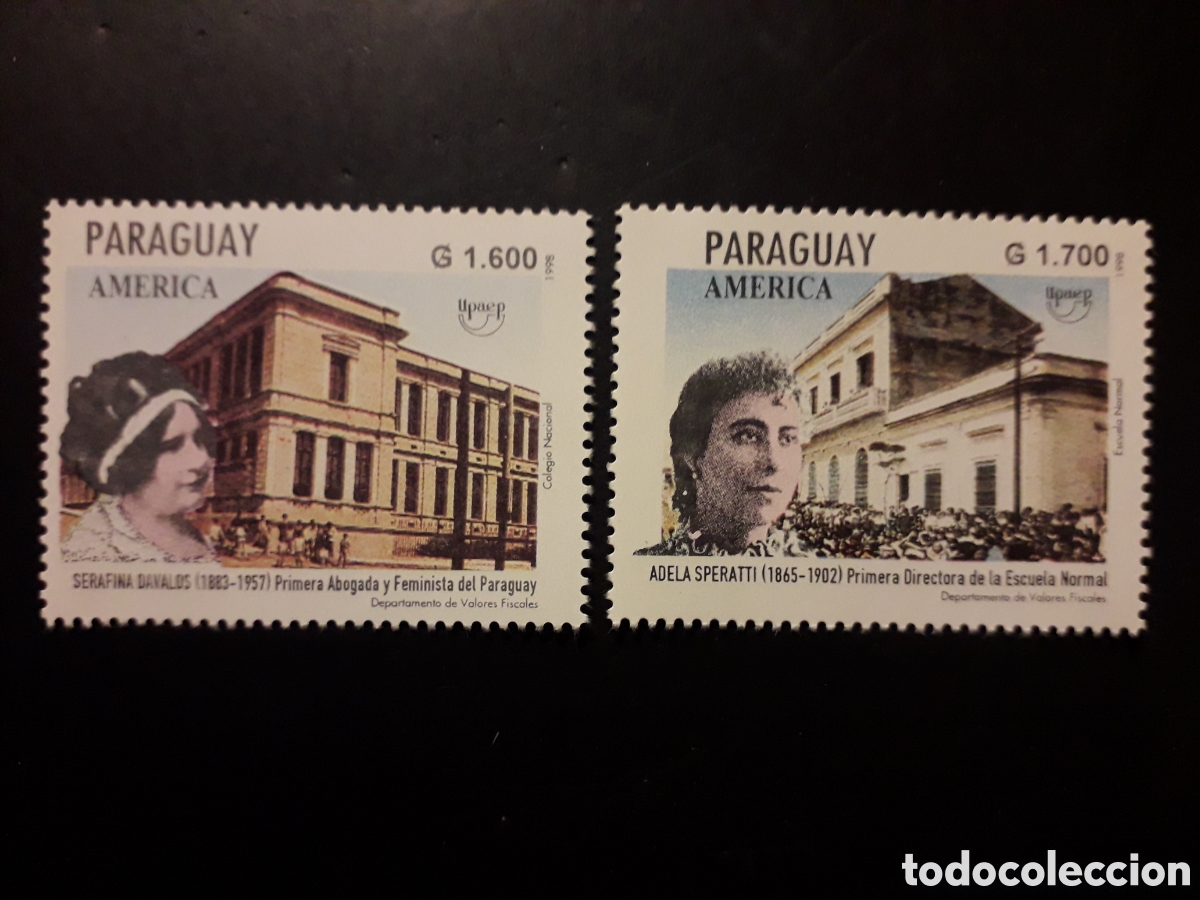Sellos: PARAGUAY YVERT 2764/5 SERIE COMPLETA NUEVA *** 1998 AM&Eacute;RICA UPAEP, MUJERES C&Eacute;LEBRES PEDIDO M&Iacute;NIMO 3&euro;