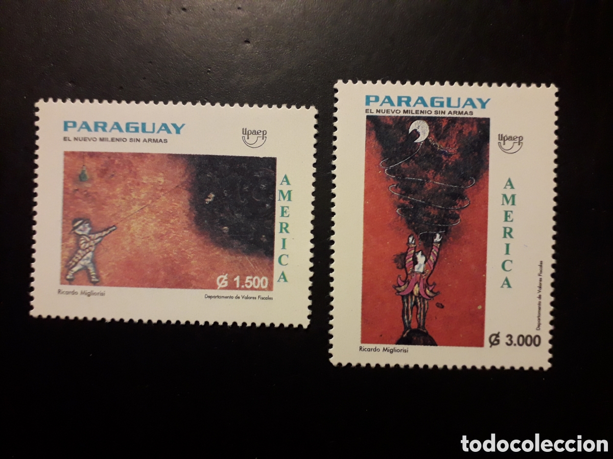Sellos: PARAGUAY YVERT 2789/90 SERIE COMPLETA NUEVA *** 1999 AM&Eacute;RICA UPAEP MILENIO SIN ARMAS PEDIDO M&Iacute;NIM 3&euro;