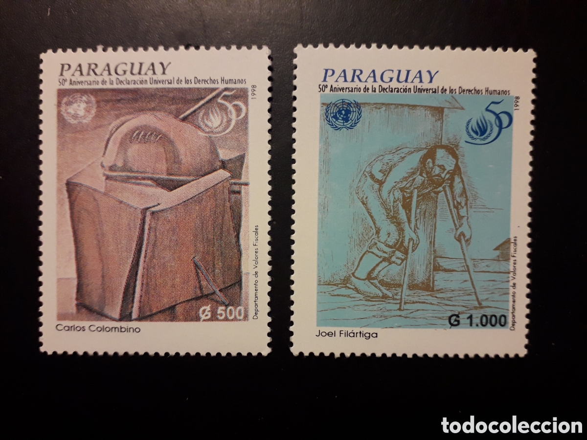 Sellos: PARAGUAY YVERT 2768/9 SERIE COMPLETA NUEVA *** 1998 ONU DERECHOS DEL HOMBRE PEDIDO M&Iacute;NIMO 3&euro;