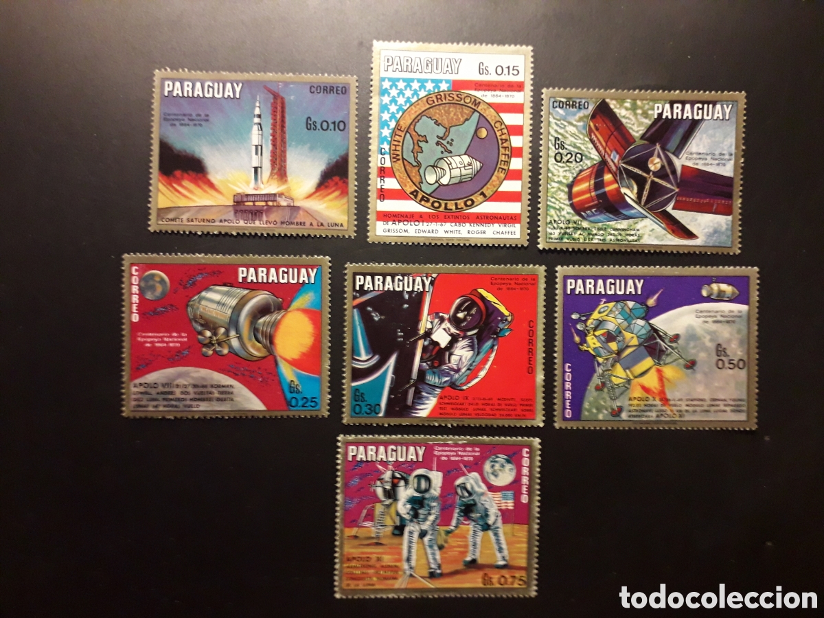Sellos: PARAGUAY YVERT 1075/81 SERIE COMPLETA NUEVA *** 1970 CONQUISTA DE LA LUNA Y ESPACIO PEDIDO M&Iacute;NIMO 3&euro;