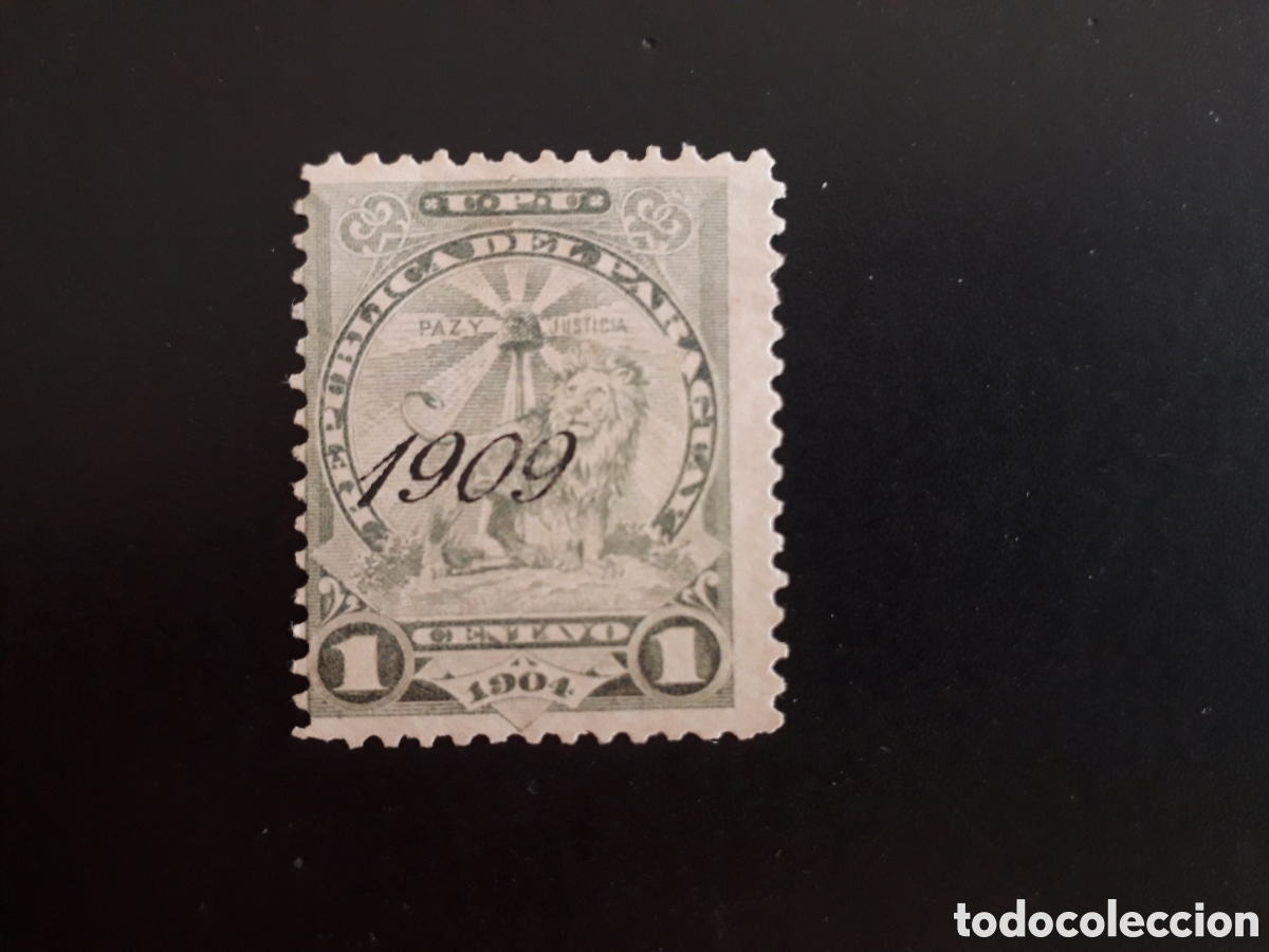 Selos: PARAGUAY YVERT 177 SELLO SUELTO USADO 1909 SOBRECARGADO PEDIDO M&Iacute;NIMO 3&euro;