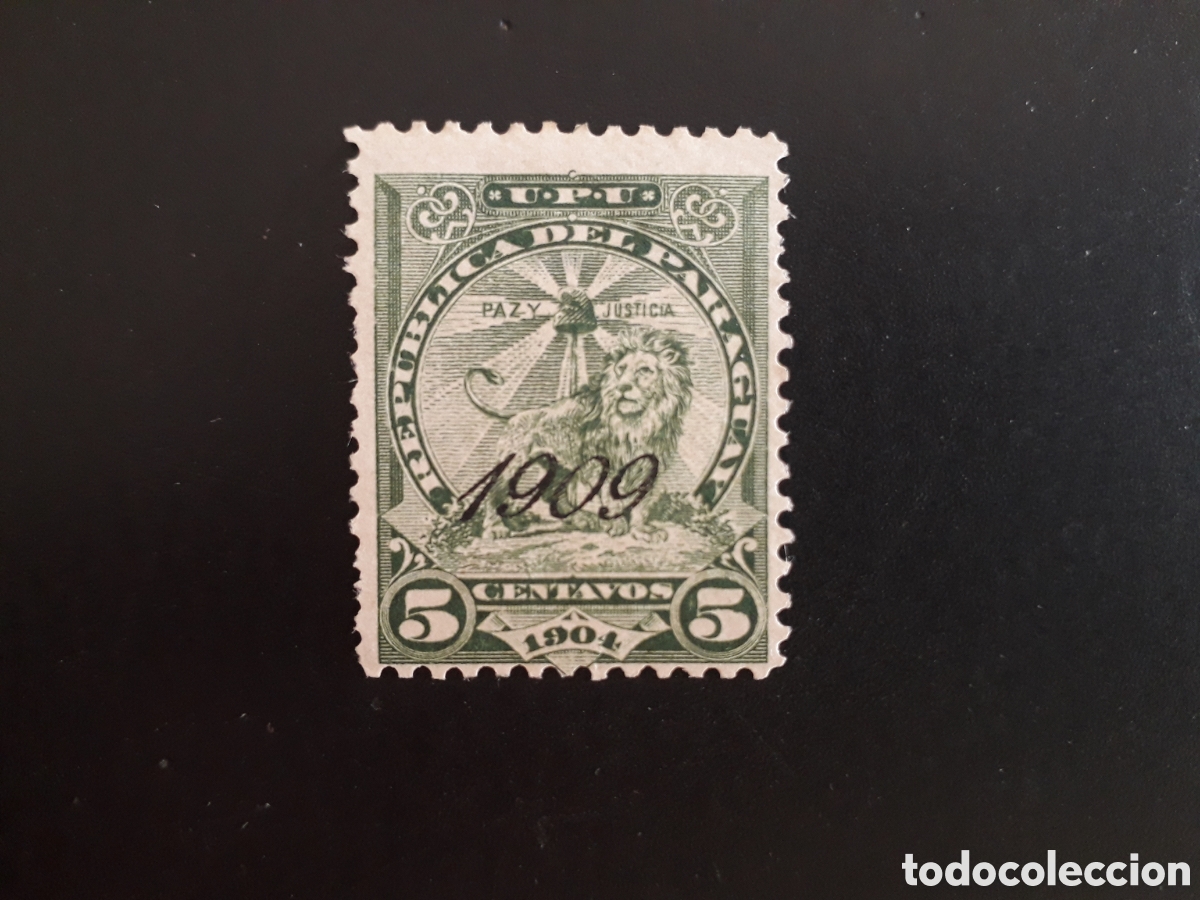 Sellos: PARAGUAY YVERT 179 SELLO SUELTO USADO 1909 SOBRECARGADO PEDIDO M&Iacute;NIMO 3&euro;