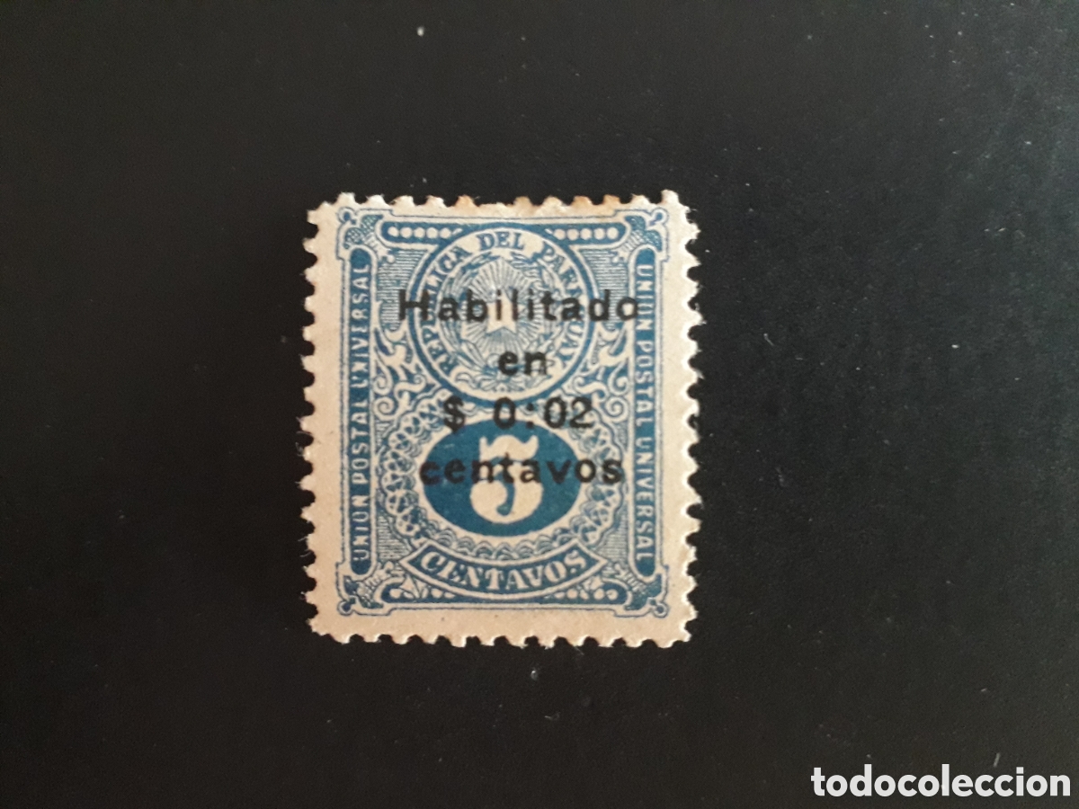 Sellos: PARAGUAY YVERT 261 SELLO SUELTO USADO 1927 SOBRECARGADO PEDIDO M&Iacute;NIMO 3&euro;