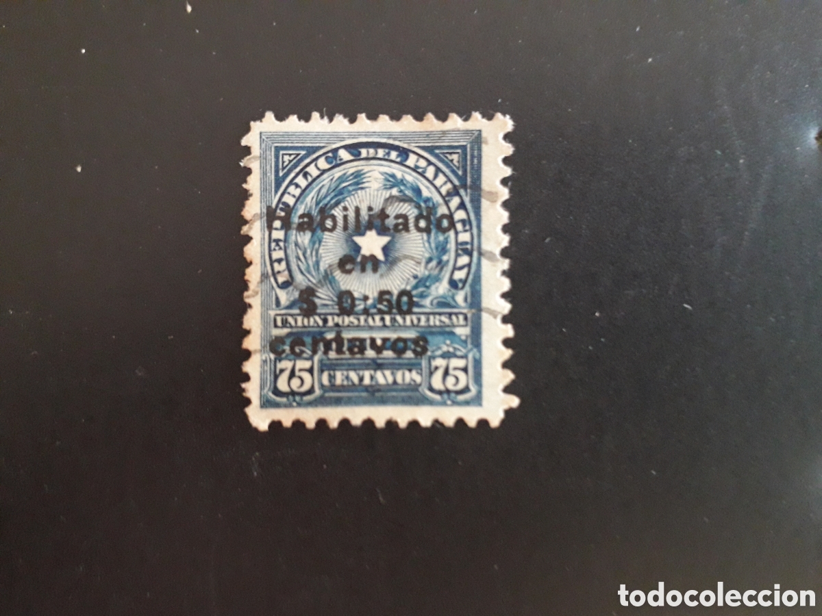 Sellos: PARAGUAY YVERT 264 SELLO SUELTO USADO 1927 SOBRECARGADO PEDIDO M&Iacute;NIMO 3&euro;
